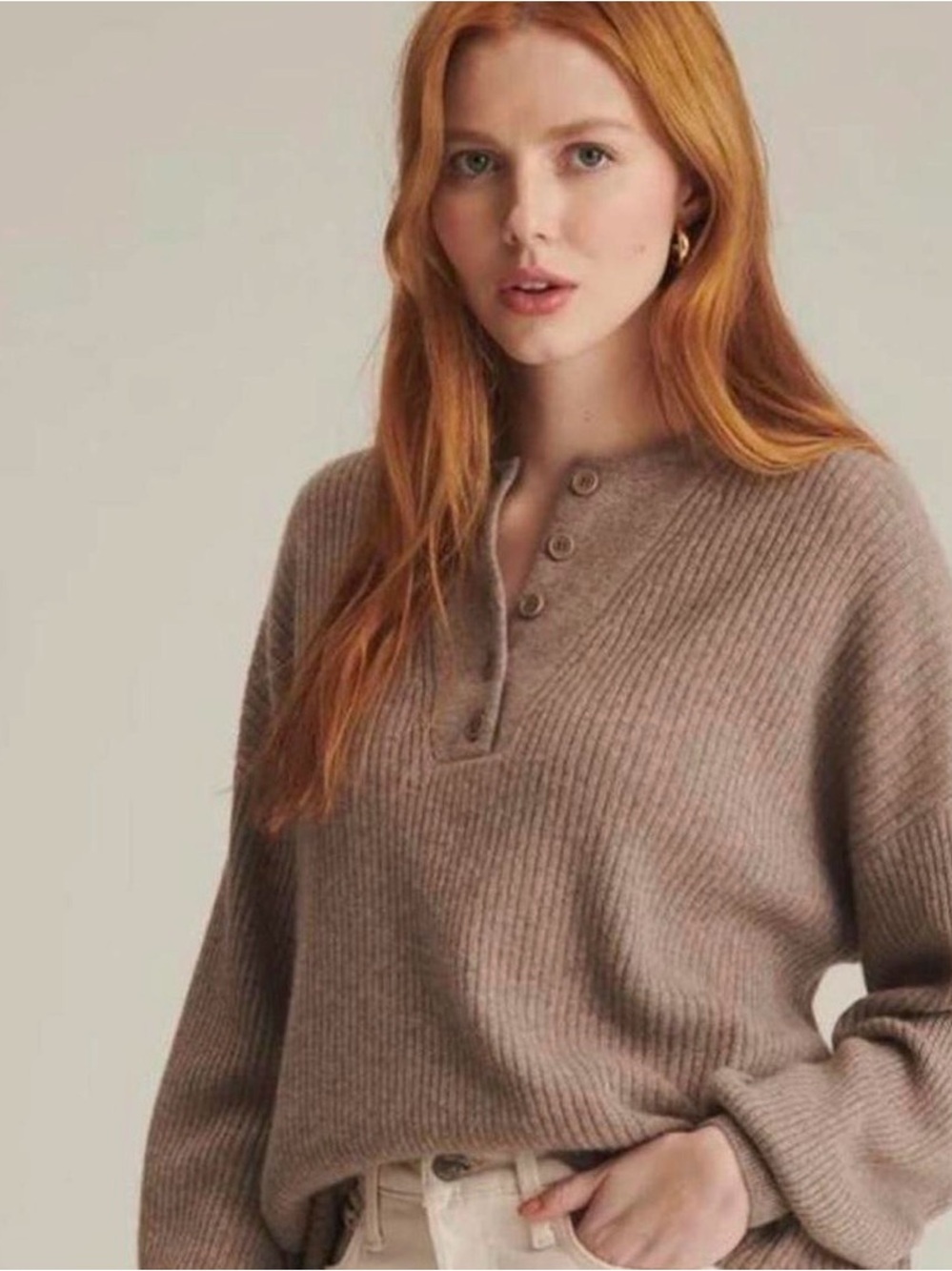 NAADAM Recycled Cashmere Ribbed Henley